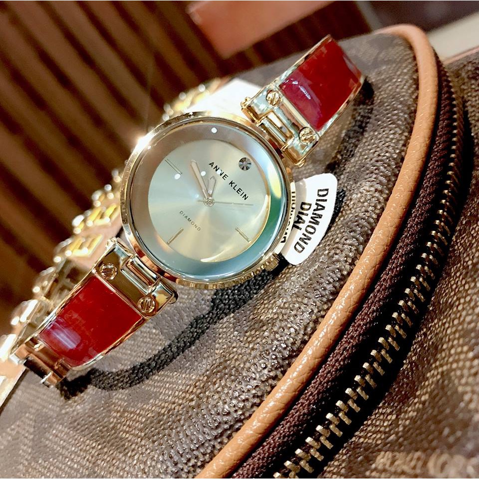 Đồng hồ nữ Anne Klein AK/2512BYGB dạng lắc màu đỏ (size 34mm) | Shopee Việt  Nam